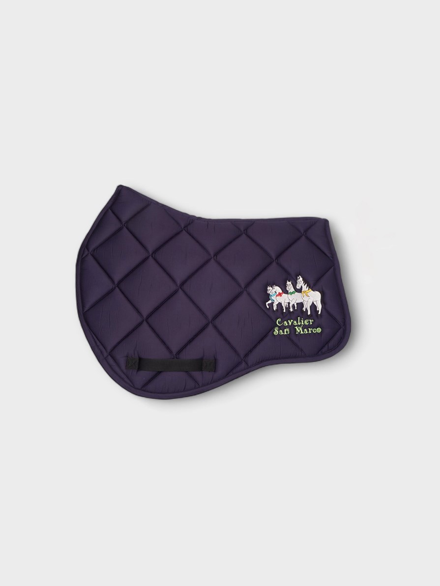 LONDON-P NAVY  DIAMOND SADDLE PAD 