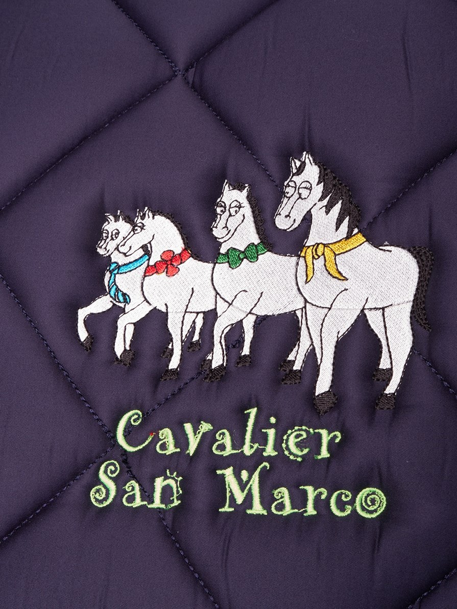 LONDON-P NAVY  DIAMOND SADDLE PAD 