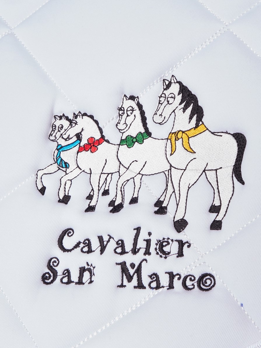 LONDON-P WHITE PONY -  DIAMOND SADDLE PAD