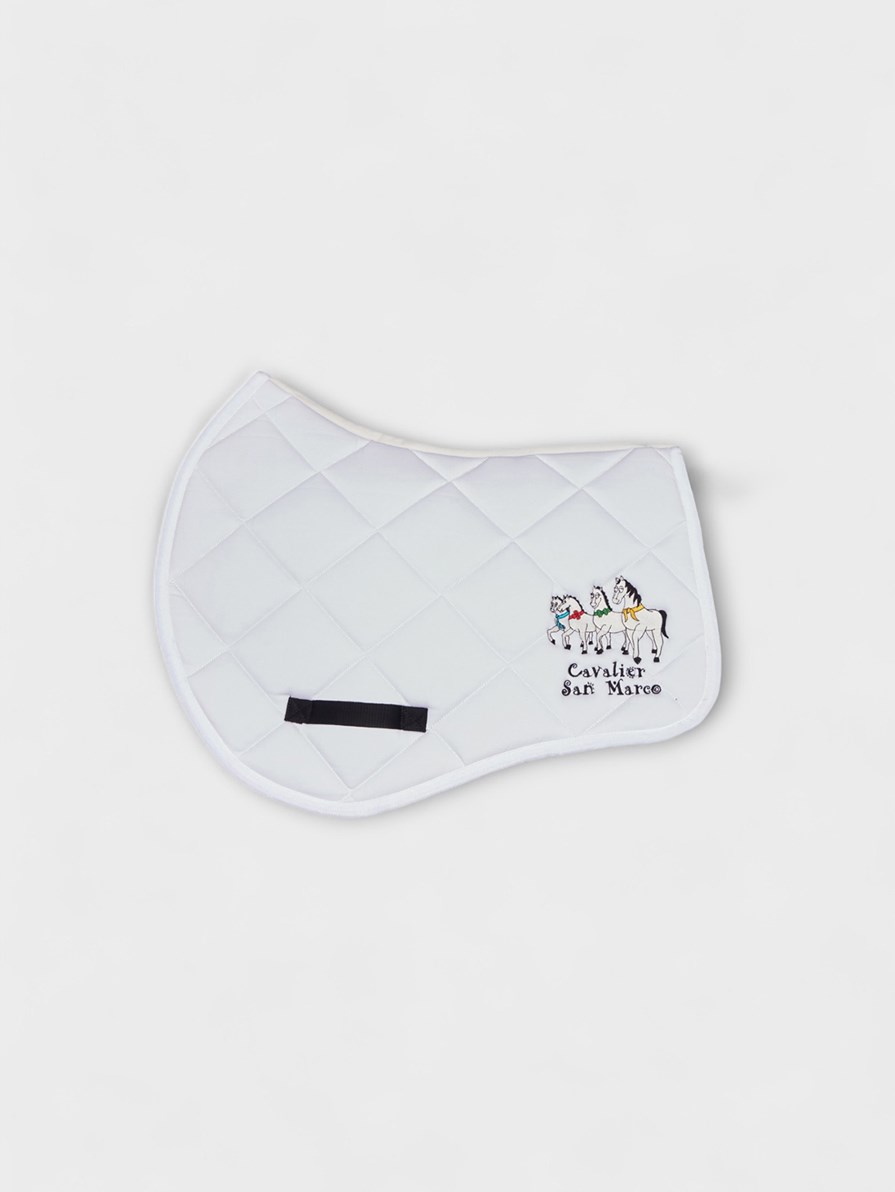 LONDON-P WHITE DIAMOND SADDLE PAD