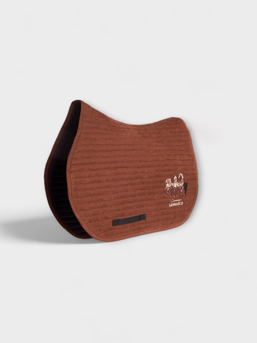MANCHESTER LATTE SUEDE SADDLE PAD