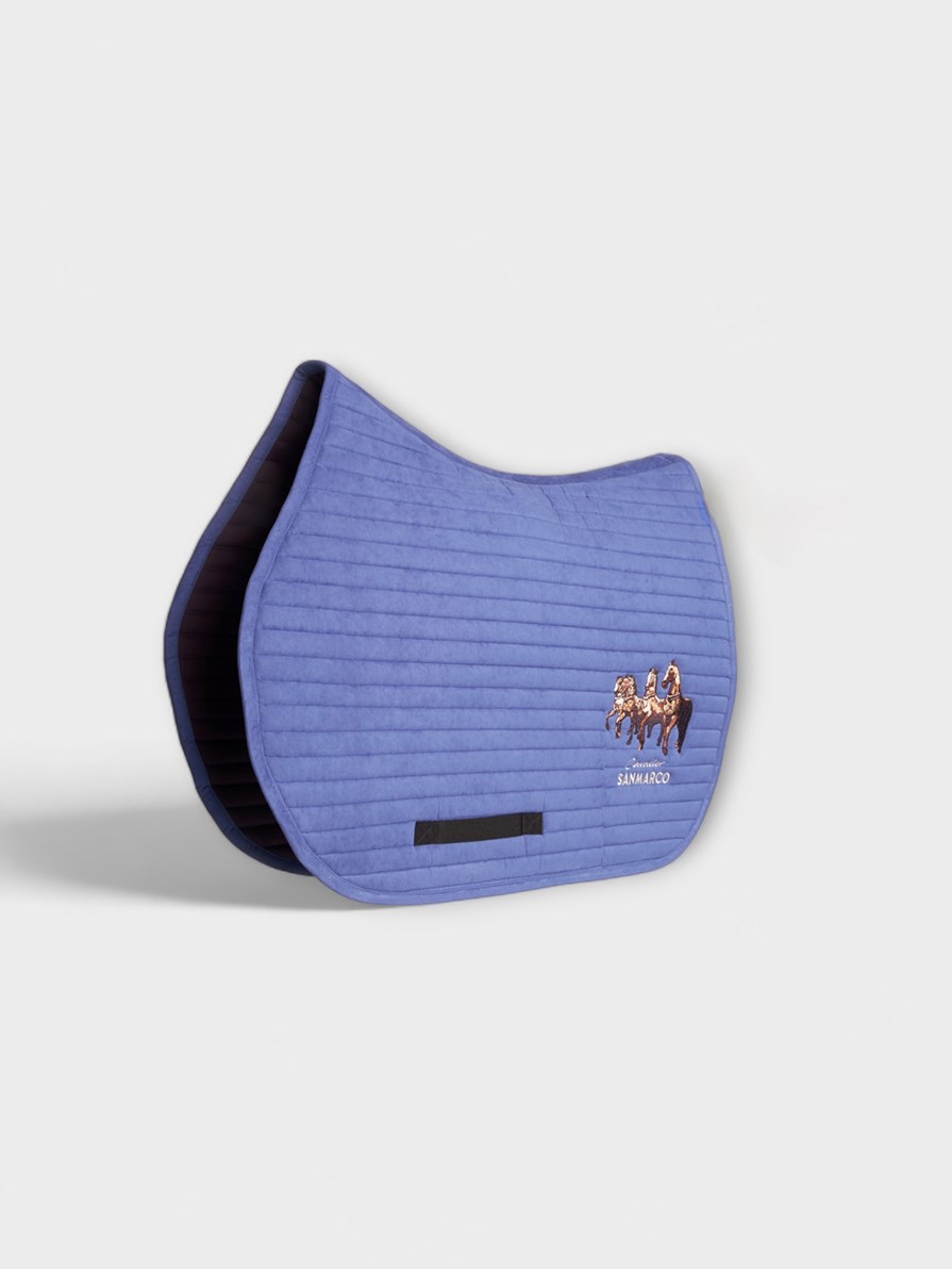 MANCHESTER ROYAL BLUE SUEDE SADDLE PAD