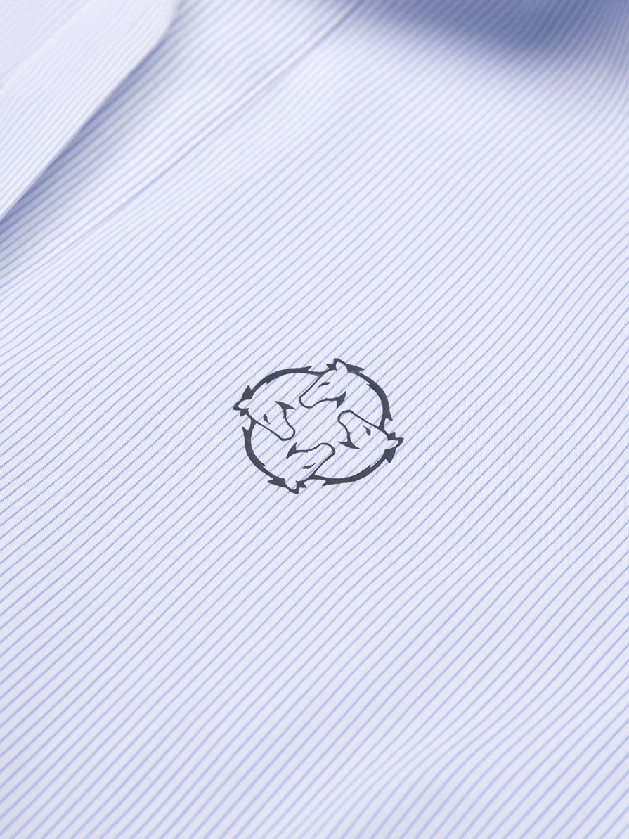 MARBELLA WHITE/BLUE WOMEN'S LONG SLEEVE CASUAL SHIRT 