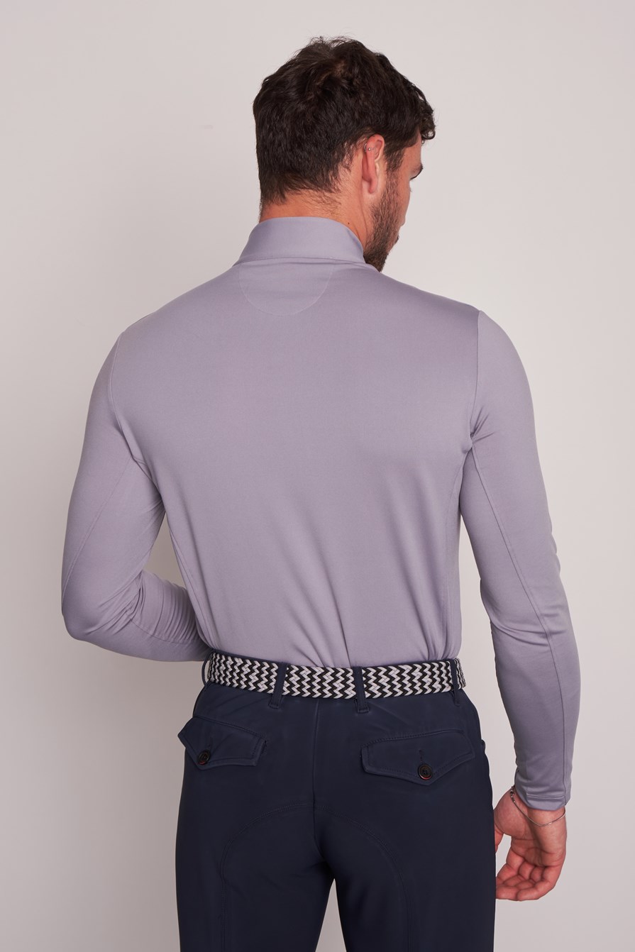 MAGLIETTA M/L  UOMO QUARTER ZIP   -   MEN   LIGHT GRAY/LIGHT GRAY