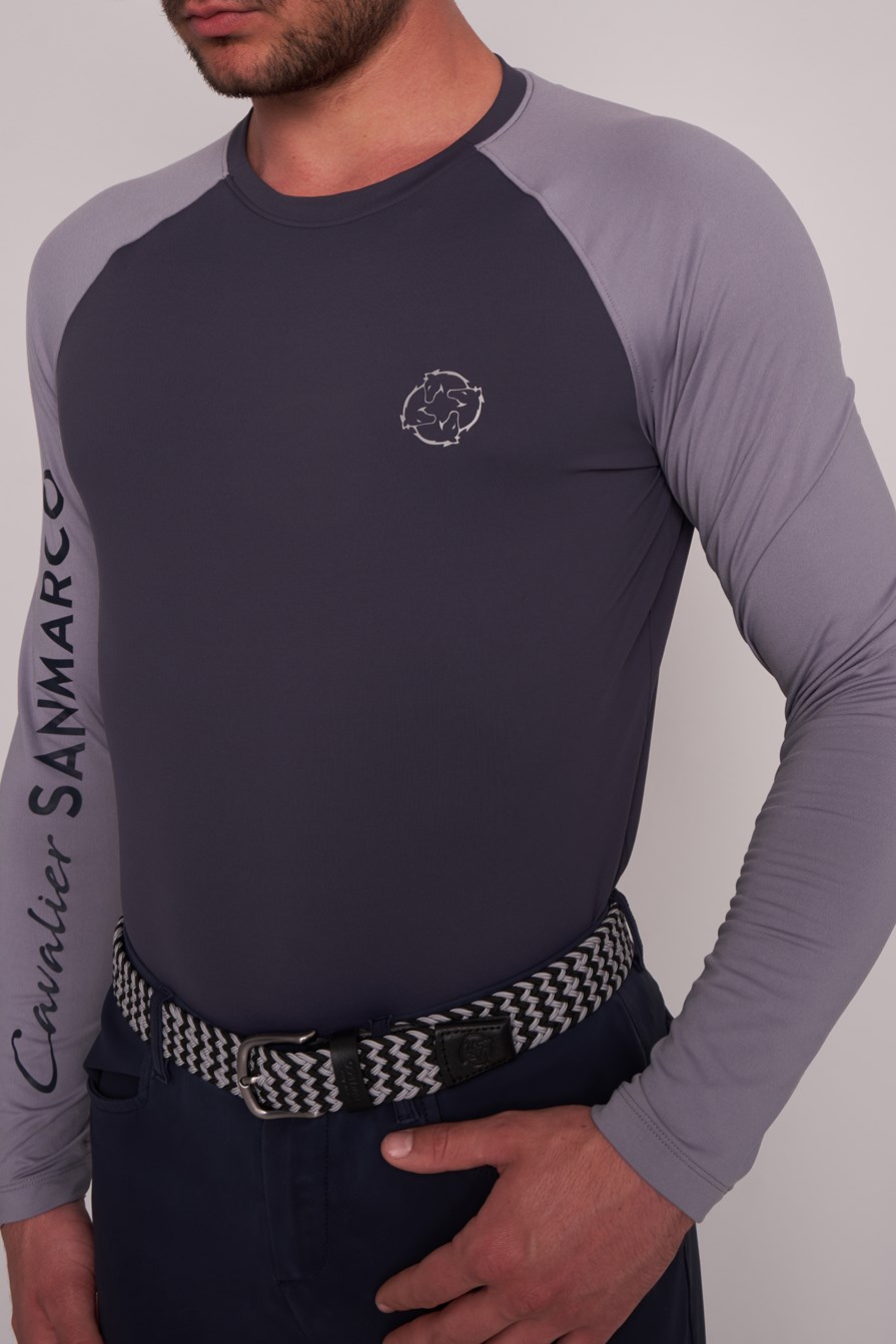 MAGLIETTA M/L DA UOMO   -   MEN   DARK GRAY/LIGHT GRAY