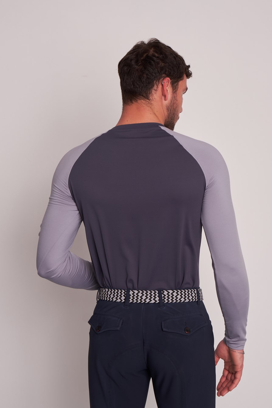 MAGLIETTA M/L DA UOMO   -   MEN   DARK GRAY/LIGHT GRAY