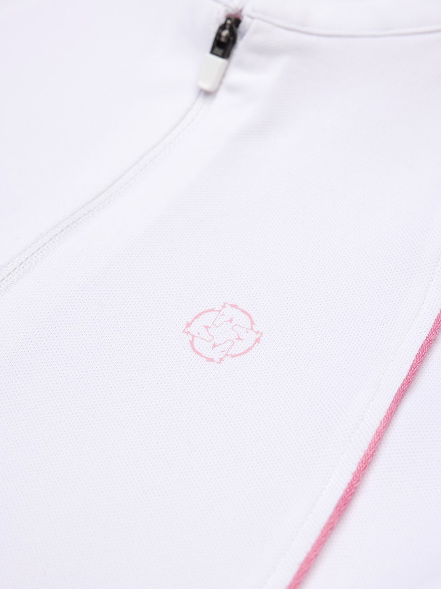 NINA PINK/WHITE GIRL'S COMPETITION POLO SHORT SLEEVE 