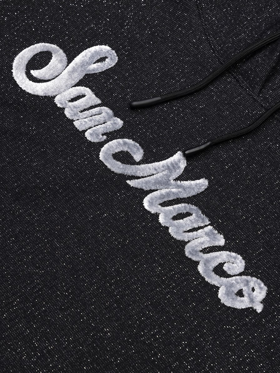 OLBIA BLACK/SILVER WOMEN'S CROP HOODIE