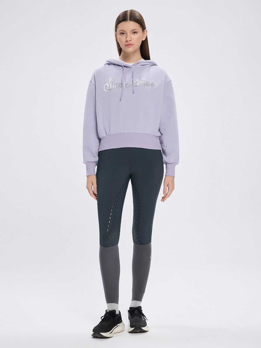 OLBIA LILAC/SILVER WOMEN'S CROP HOODIE