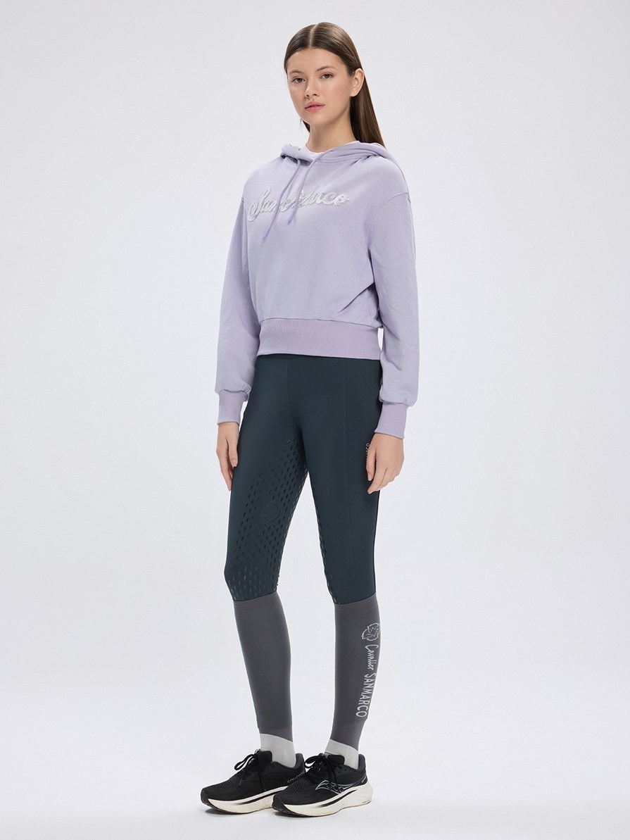 OLBIA LILAC/SILVER WOMEN'S CROP HOODIE