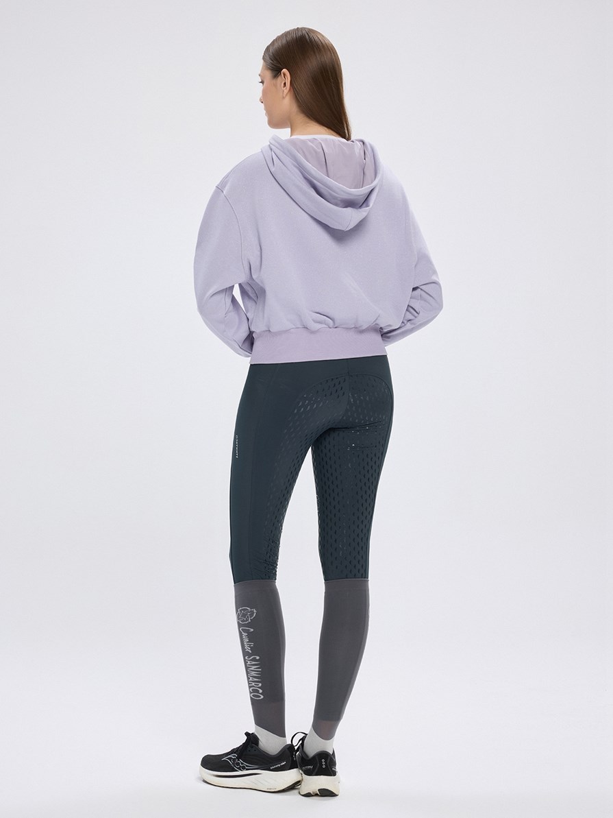 OLBIA LILAC/SILVER WOMEN'S CROP HOODIE