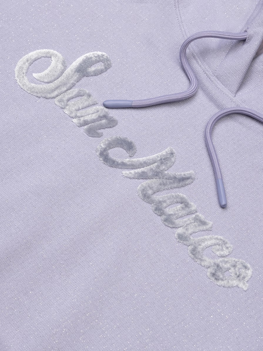 OLBIA LILAC/SILVER WOMEN'S CROP HOODIE