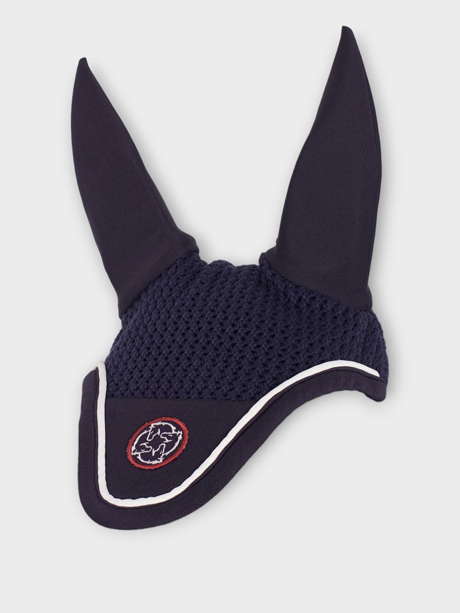 PANDORA NAVY/WHITE KNIT EAR BONNET