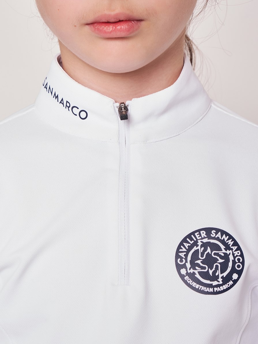 PAOLA-JR WHITE KIZ ÇOCUK UZUN KOL YARIŞMA POLO
