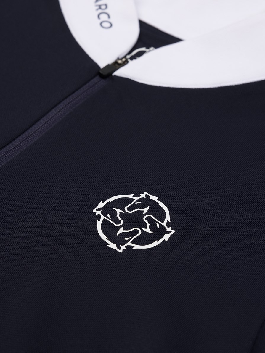 PAOLA NAVY/WHITE POLO DA CONCORSO DONNA MANICA LUNGA