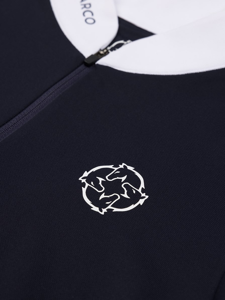 PAOLA NAVY/WHITE WOMEN'S COMPETITION POLO LONG SLEEVE