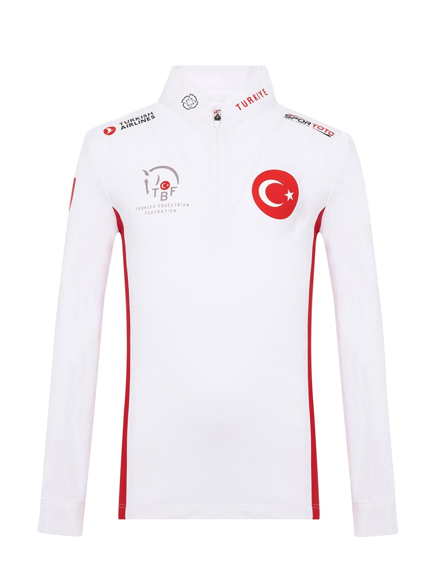 PAOLA-TBF WHITE/RED WOMEN'S COMPETITION POLO LONG SLEEVE X TEAM TÜRKİYE