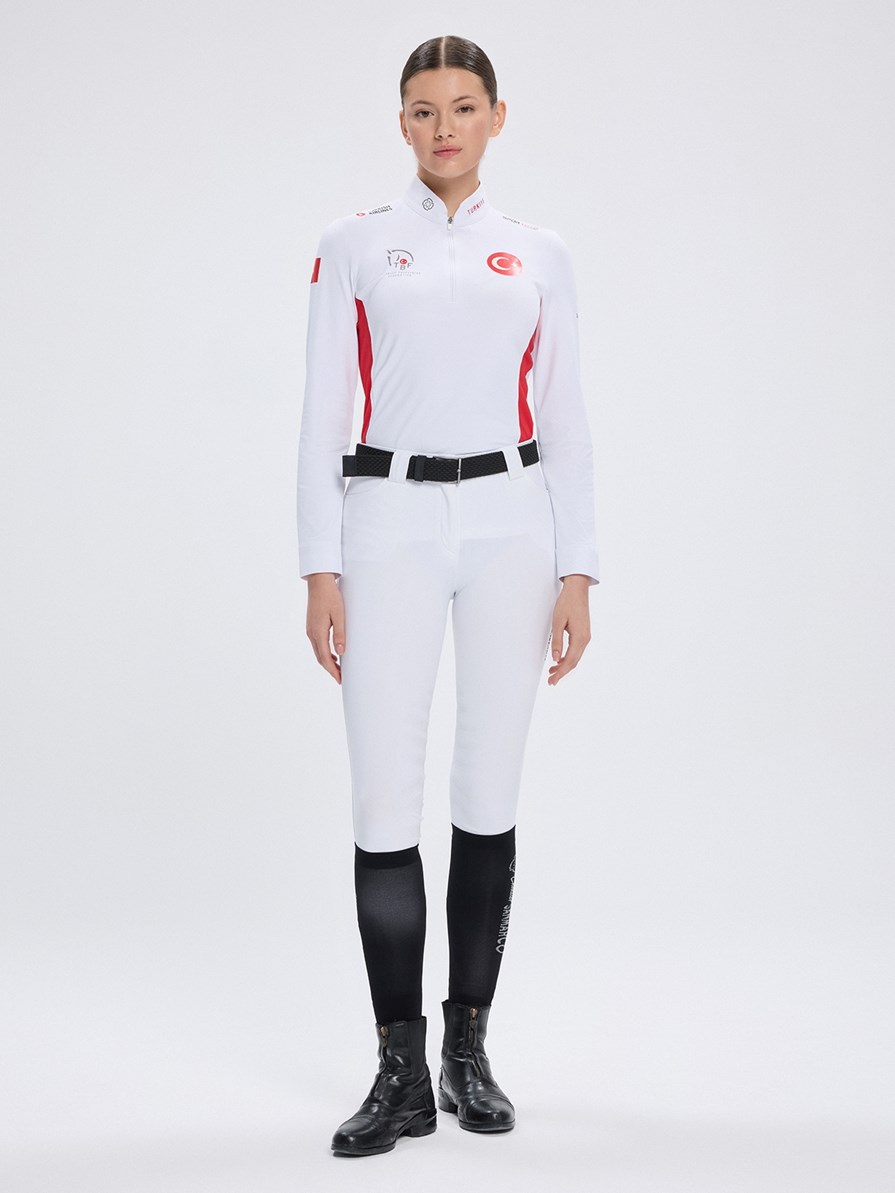 PAOLA-TBF WHITE/RED WOMEN'S COMPETITION POLO LONG SLEEVE X TEAM TÜRKİYE 