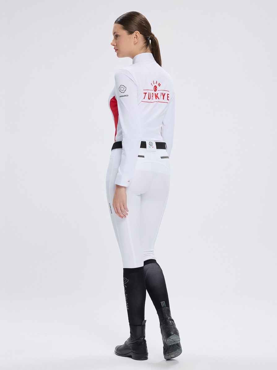 PAOLA-TBF WHITE/RED WOMEN'S COMPETITION POLO LONG SLEEVE X TEAM TÜRKİYE 