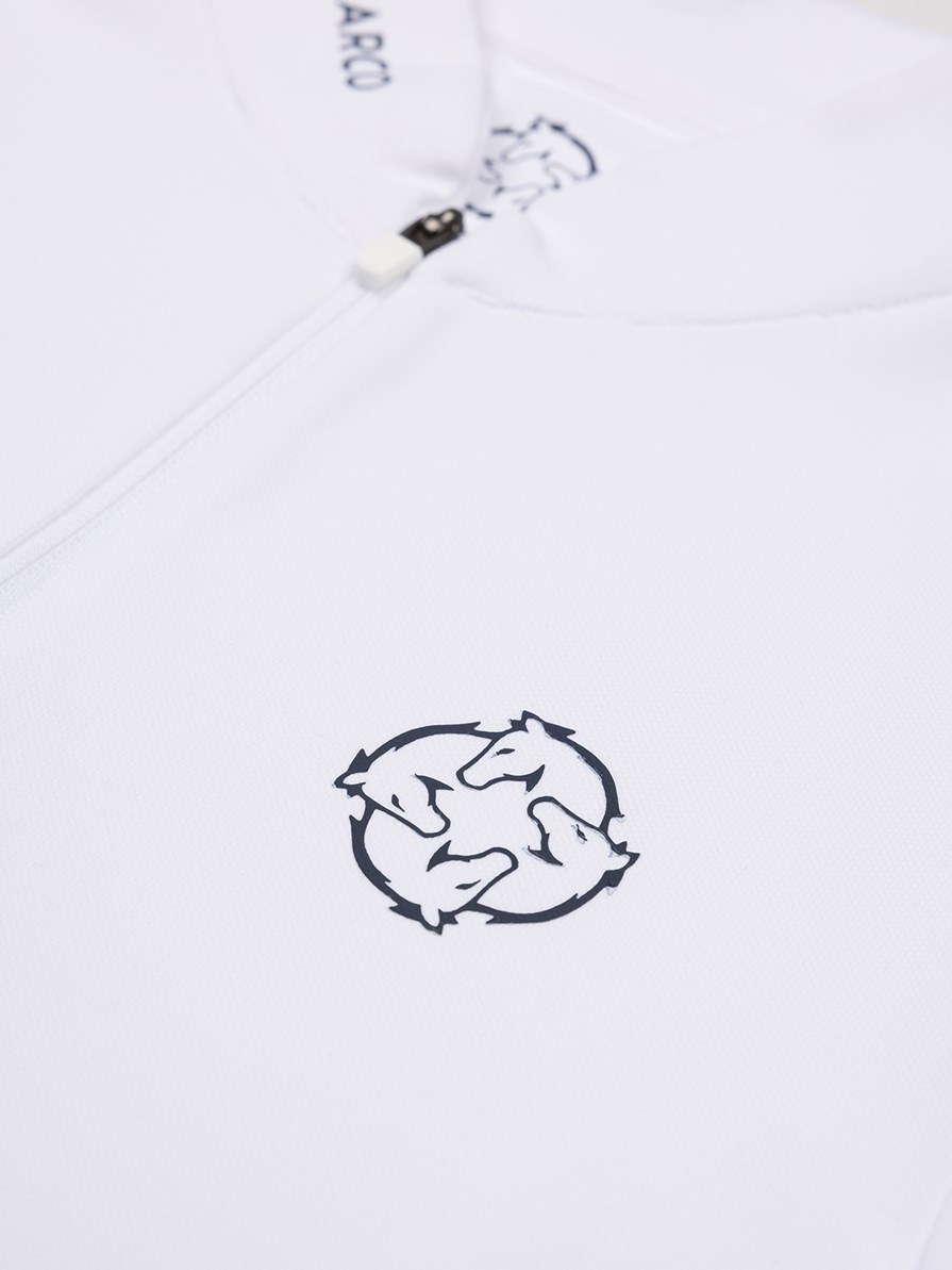 PAOLA WHITE/NAVY POLO DA CONCORSO DONNA MANICA LUNGA