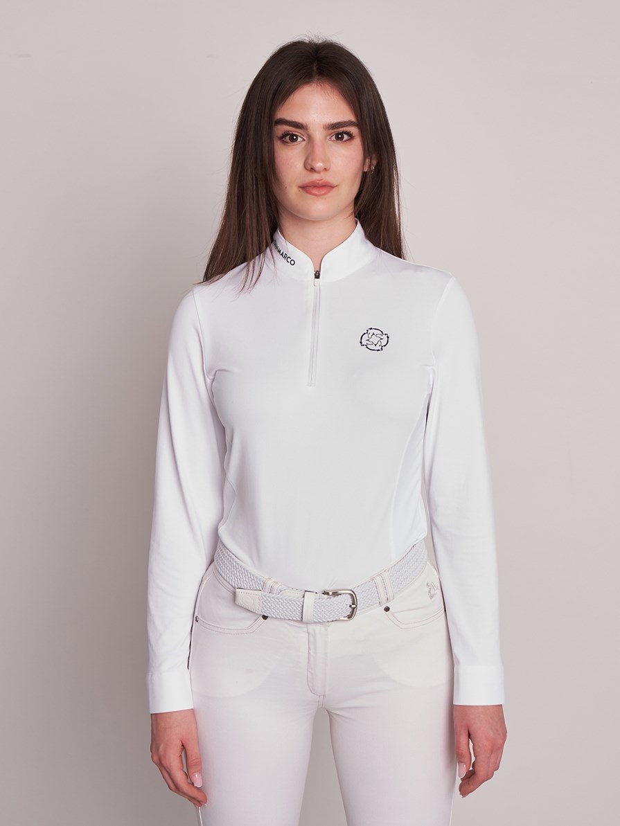 PAOLA WHITE KADIN UZUN KOL YARIŞMA POLO