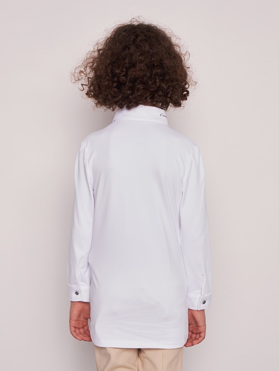 PAOLO-JR WHITE ERKEK ÇOCUK UZUN KOL YARIŞMA POLO