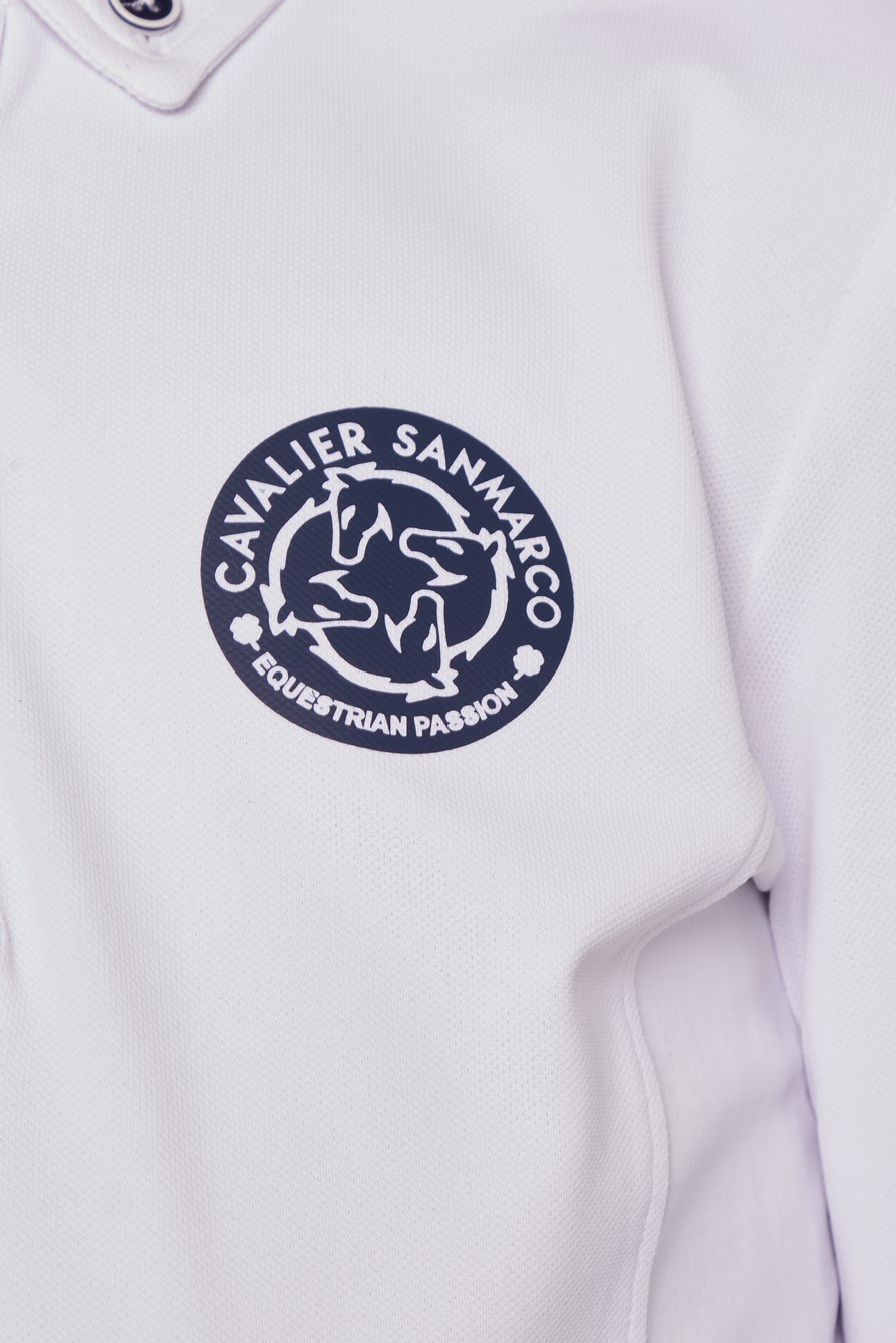 PAOLO-JR WHITE POLO DA CONCORSO RAGAZZO MANICA LUNGA