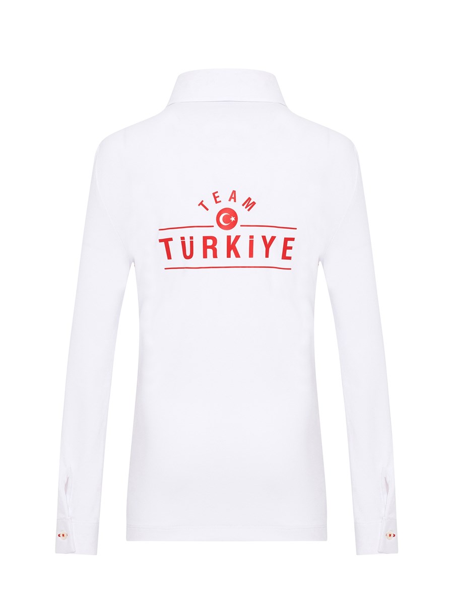 PAOLO-TBF WHITE/RED MEN'S COMPETITION POLO LONG SLEEVE X TEAM TÜRKİYE