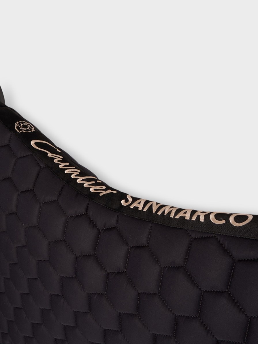 PARIS BLACK/GOLD HONEYCOMB SADDLE PAD