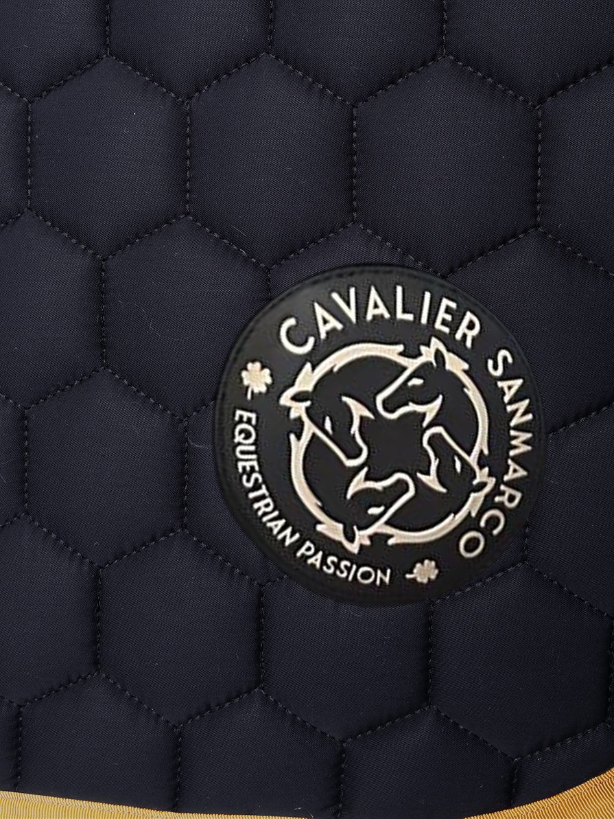 PARIS NAVY/GOLD HONEYCOMB SADDLE PAD 