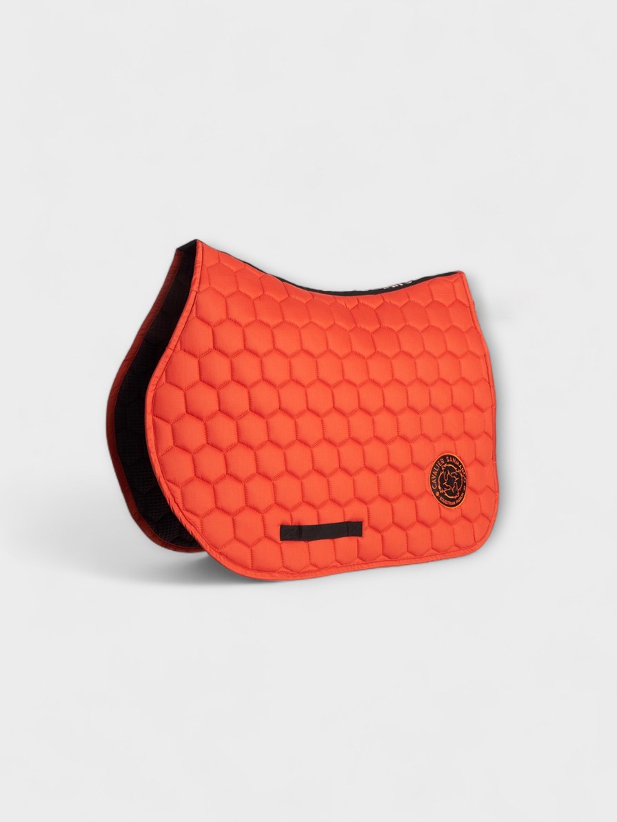 PARIS ORANGE HONEYCOMB SADDLE PAD