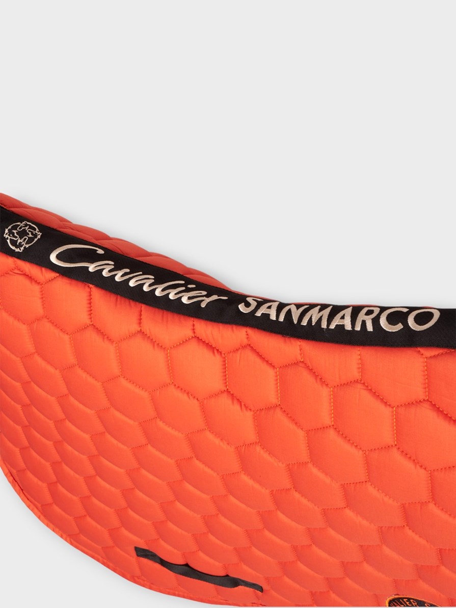 PARIS ORANGE HONEYCOMB SADDLE PAD
