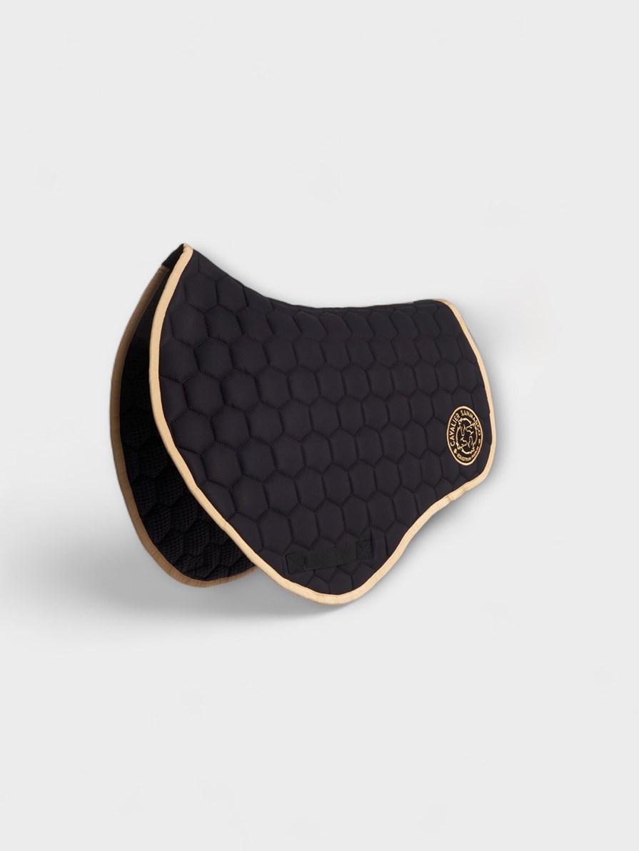 PARIS-P BLACK/GOLD HONEYCOMB SADDLEPAD