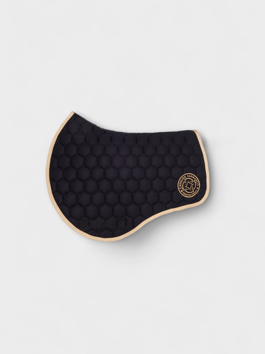 PARIS-P BLACK/GOLD HONEYCOMB SADDLEPAD