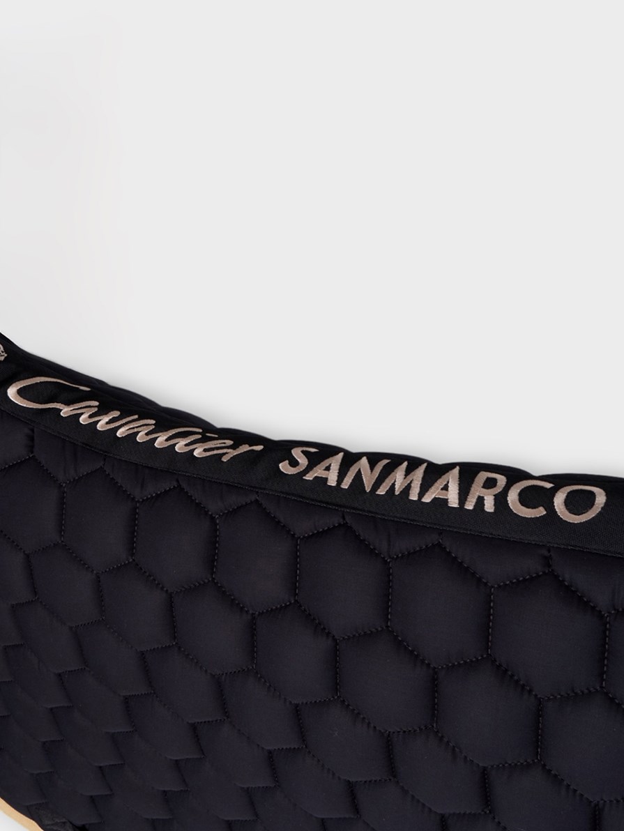 PARIS-P BLACK/GOLD HONEYCOMB SADDLEPAD