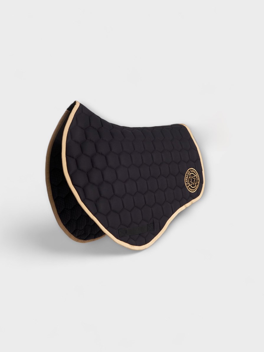 PARIS-P BLACK/GOLD HONEYCOMB SADDLEPAD 