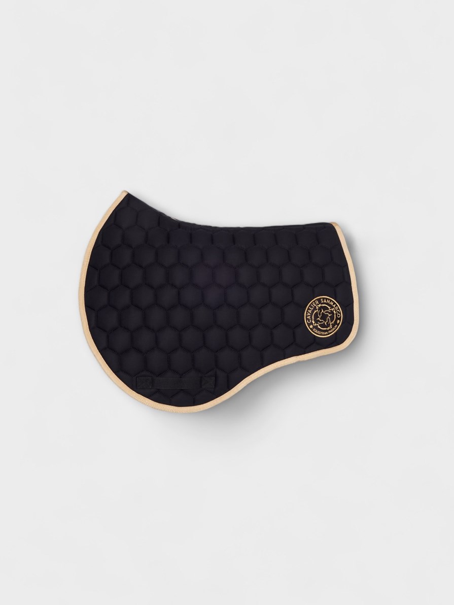 PARIS-P BLACK/GOLD HONEYCOMB SADDLEPAD 