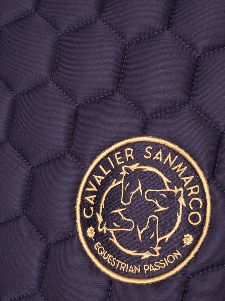 PARIS-P NAVY/GOLD PONY - HONEYCOMB SADDLEPAD