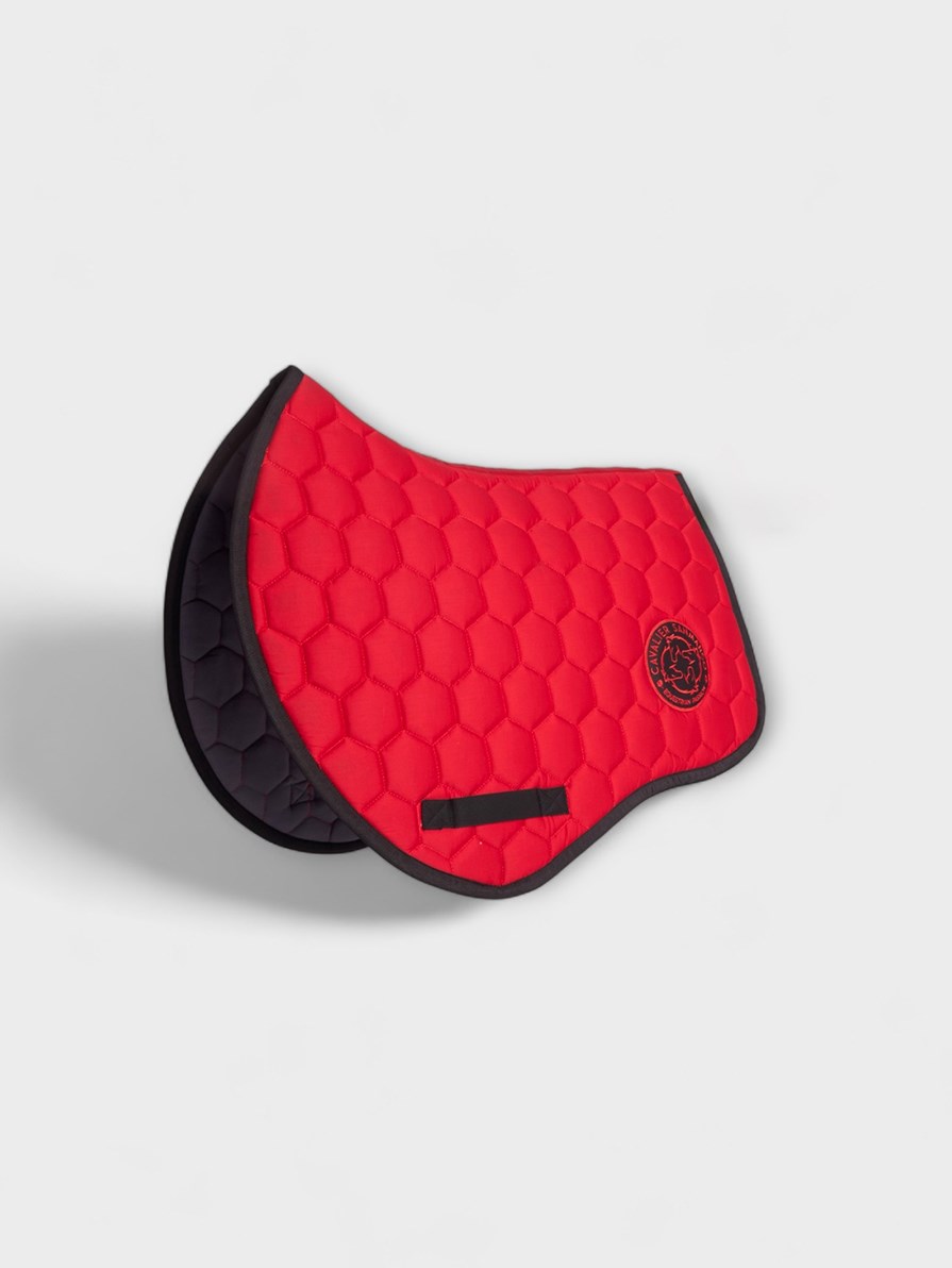 PARIS-P RED/BLACK HONEYCOMB SADDLEPAD