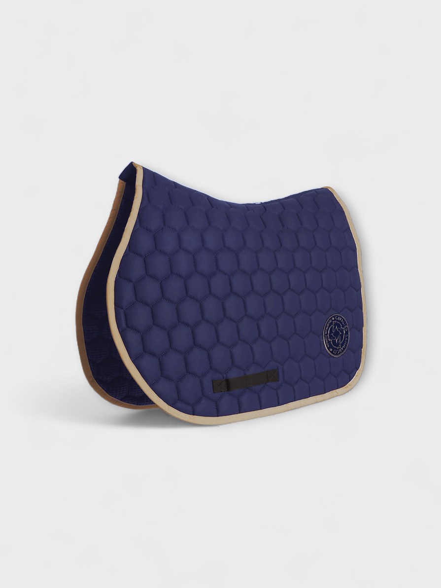 PARIS ROYAL BLUE/BRONZE HONEYCOMB SADDLE PAD 