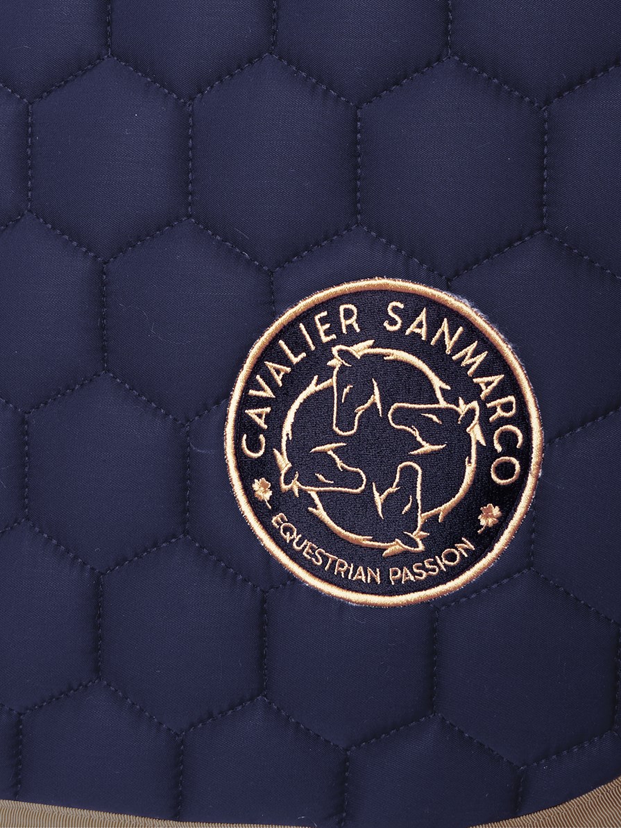 PARIS ROYAL BLUE/BRONZE HONEYCOMB SADDLE PAD 