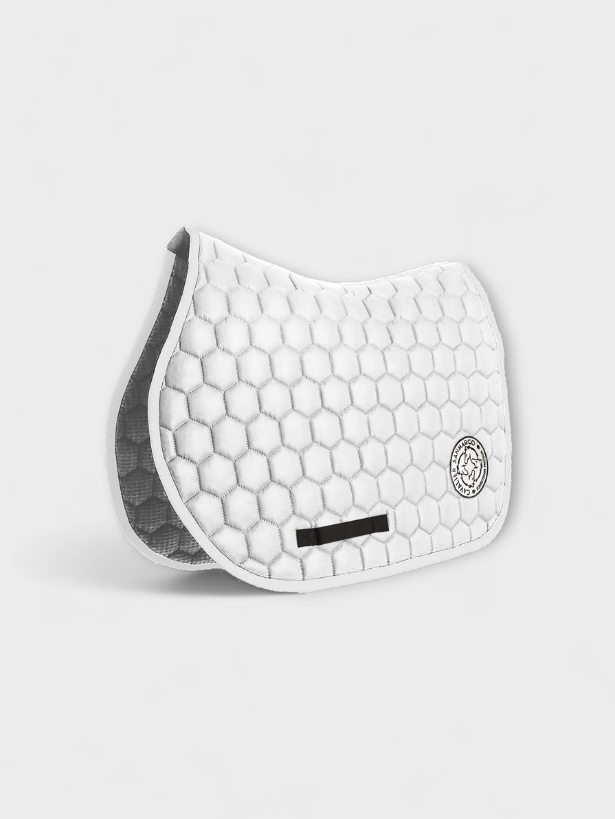 PARIS WHITE HONEYCOMB SADDLE PAD 