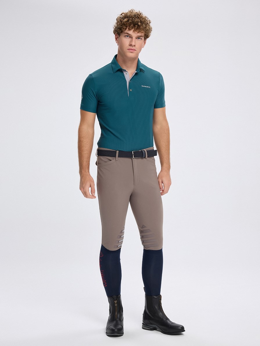 PORTOFINO EMERALD GREEN MEN'S TECH TRAINING POLO SHORT SLEEVE 