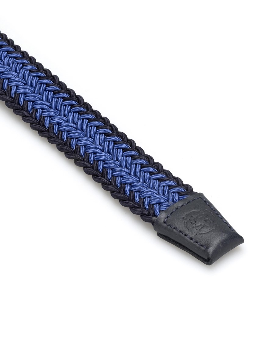 SANTIAGO OCEAN BLUE/BLACK BRAIDED BELT 
