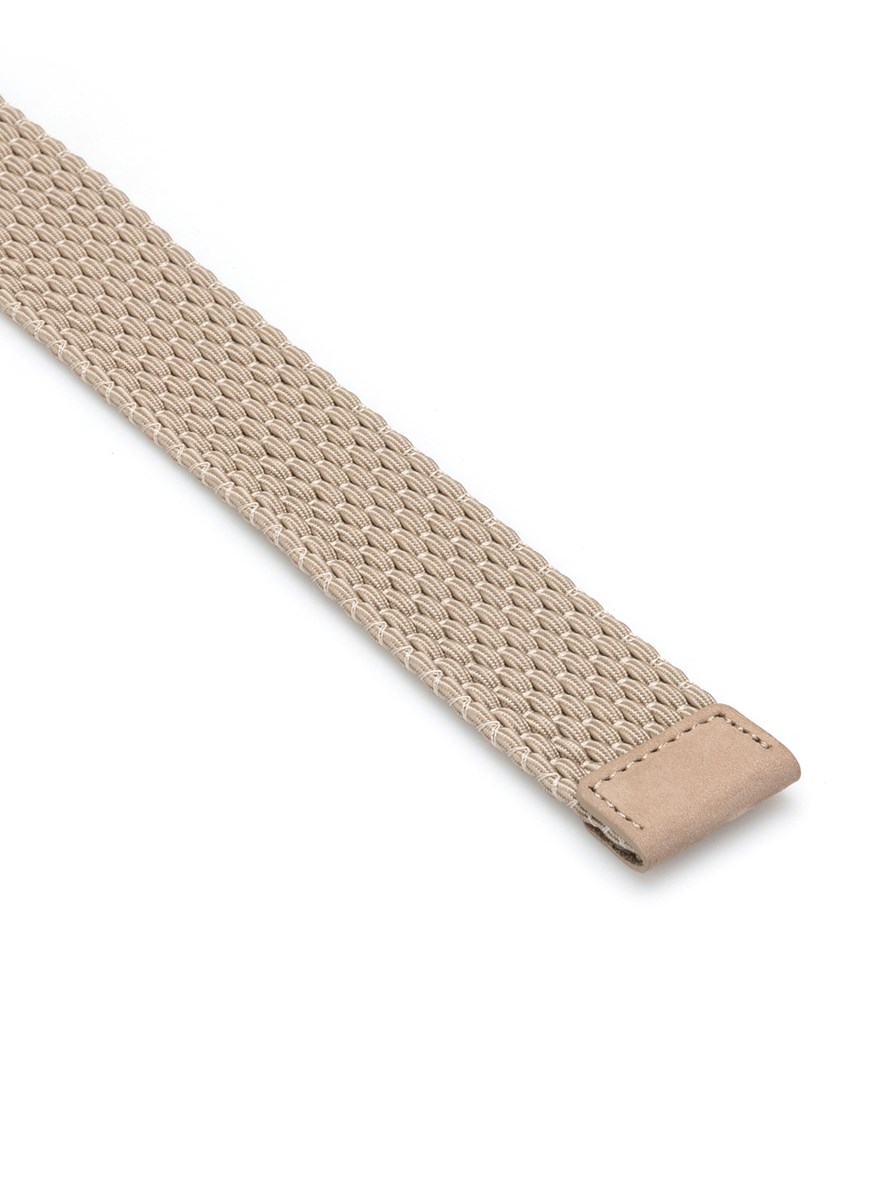 SANTINI BEIGE BRAIDED BELT