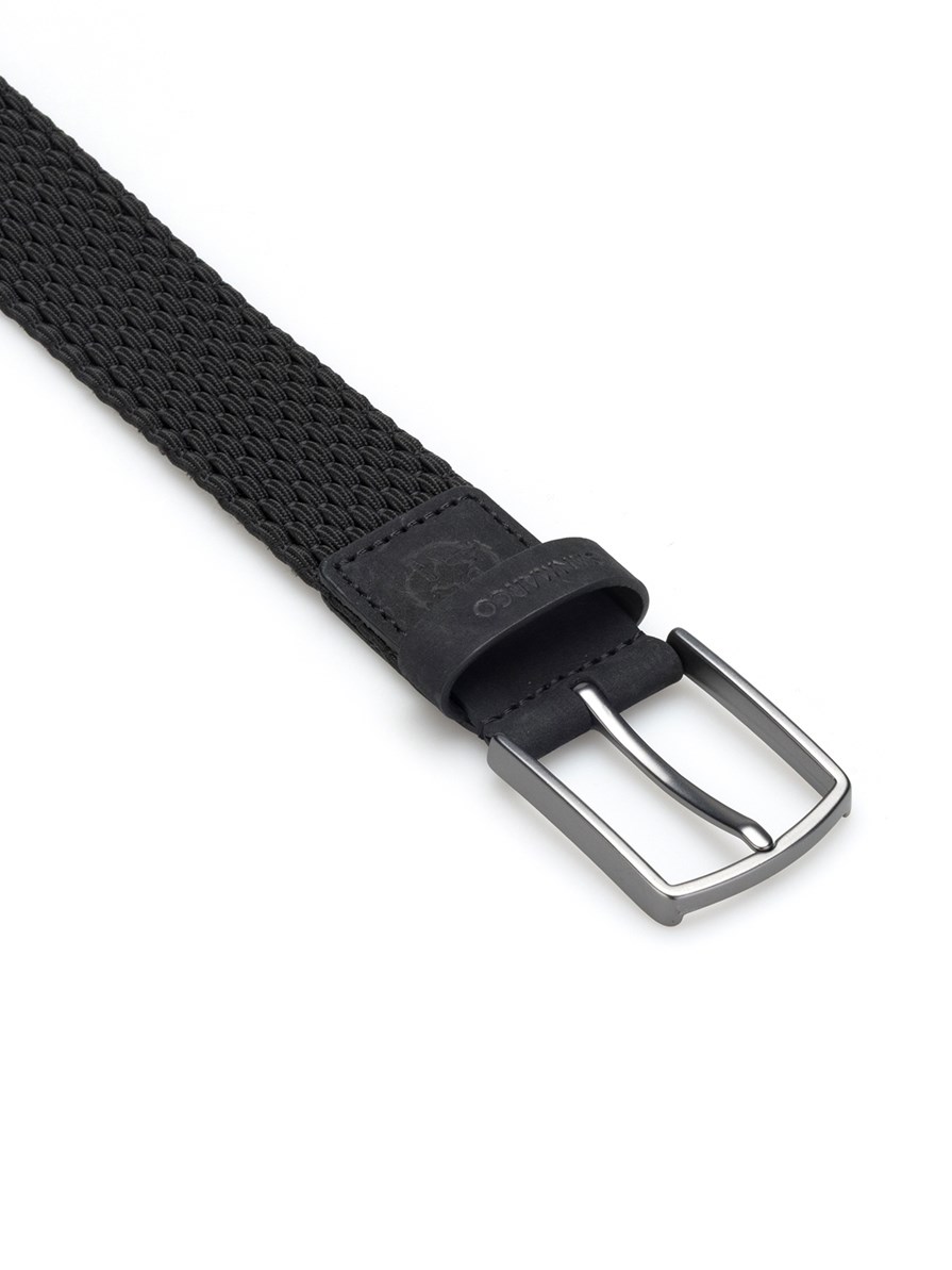 SANTINI BLACK BRAIDED BELT 