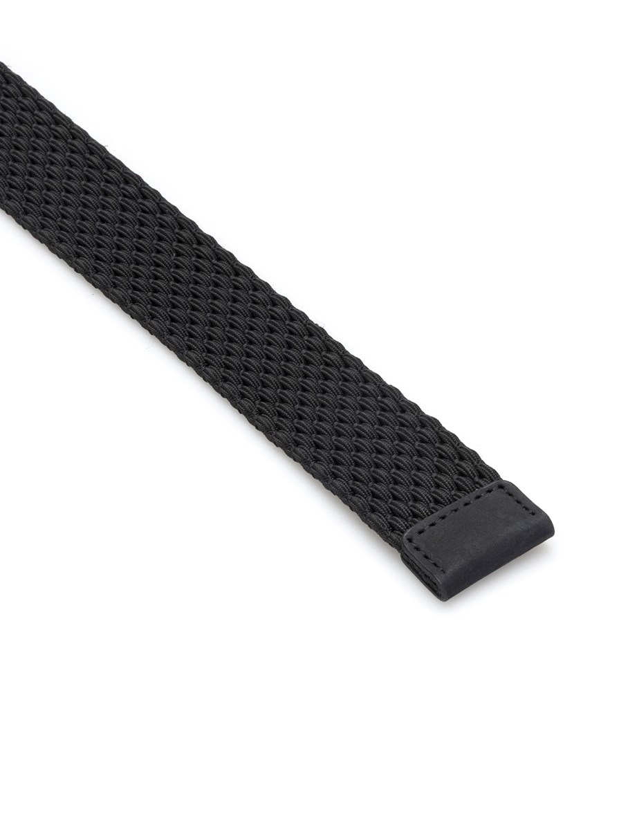 SANTINI BLACK BRAIDED BELT 