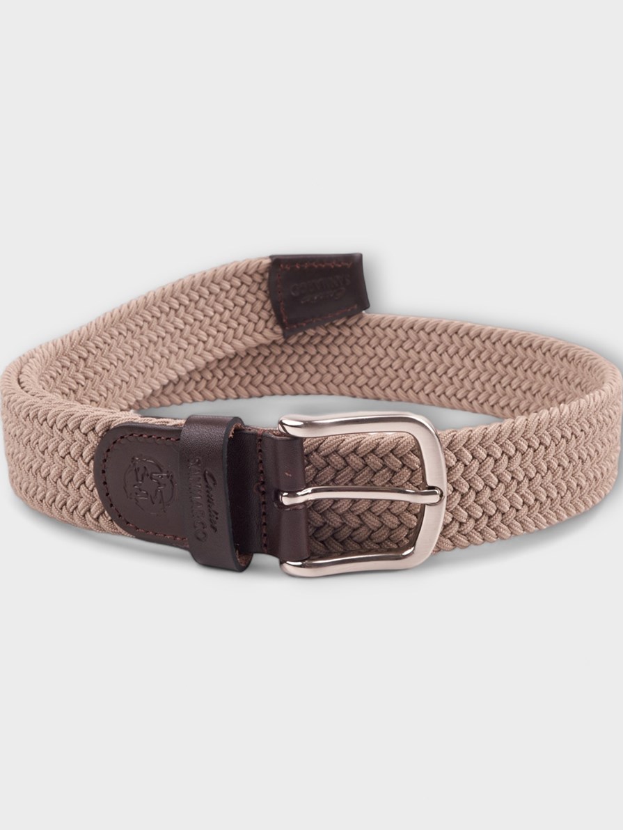 SANTORINI BEIGE BRAIDED BELT 