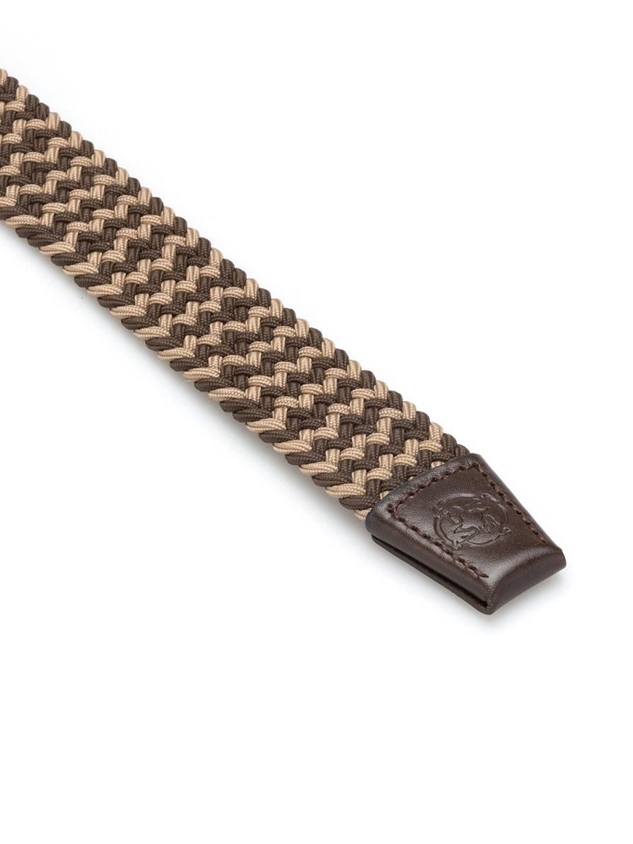 SANTORINI BEIGE/BROWN BRAIDED BELT