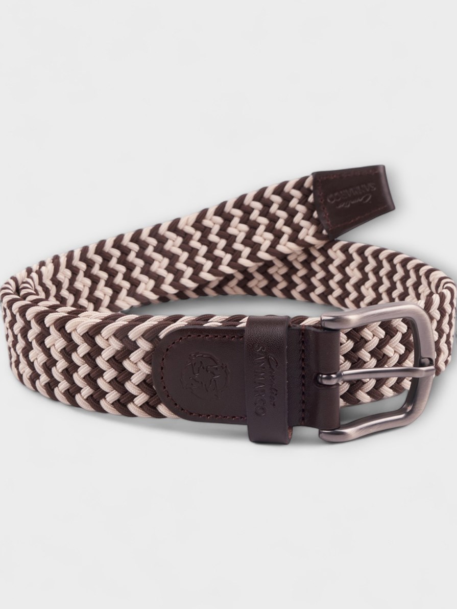 SANTORINI BEIGE/BROWN BRAIDED BELT 